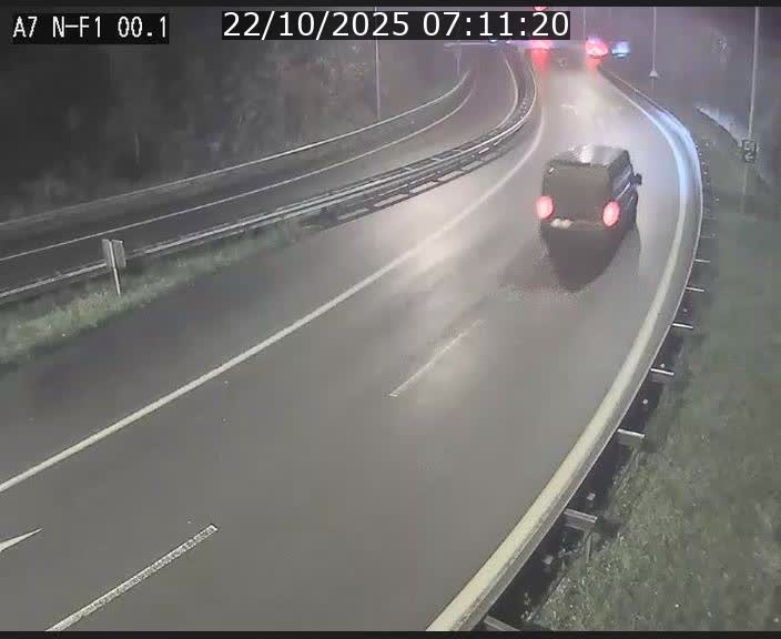 Webcam autoroute Luxembourg A7 située dans la sortie 1 Waldhof, vers la N11, avant le Tunnel Stafelter