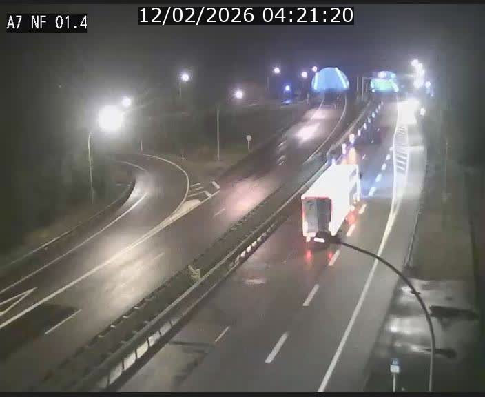 Caméra autoroute Luxembourg A7 - Echangeur Waldhaff - direction Tunnel Stafelter