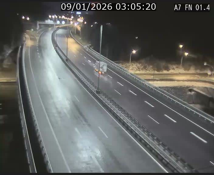 Caméra autoroute Luxembourg A7 - Tunnel Stafelter - direction Echangeur Grünewald