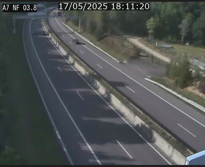 Webcam autoroute A7 au Luxembourg à la sortie du Tunnel Stafelter vers le Nord