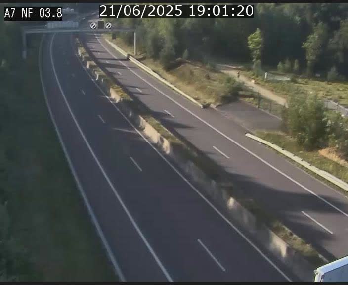 Webcam autoroute A7 au Luxembourg à la sortie du Tunnel Stafelter vers le Nord
