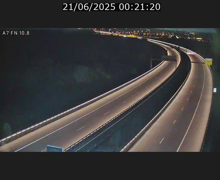 Caméra trafic Luxembourg - A7, Tunnel Gousselerbierg, sortie sud, direction rond-point Lorentzweiler (BK 10.8)