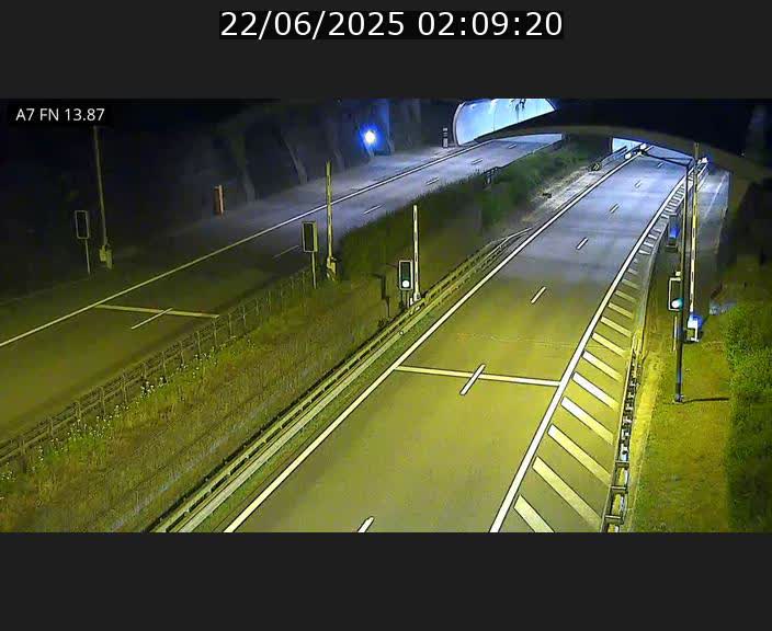 Caméra trafic Luxembourg - A7, Tunnel Gousselerbierg, entrée nord, direction Lorentzweiler