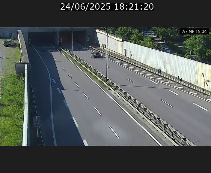 Caméra trafic Luxembourg - A7, Tunnel Mersch, entrée sud, direction Ettelbruck
