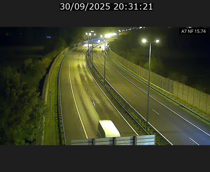 Caméra trafic Luxembourg - A7, Tunnel Mersch, entrée nord, direction Lorentzweiler