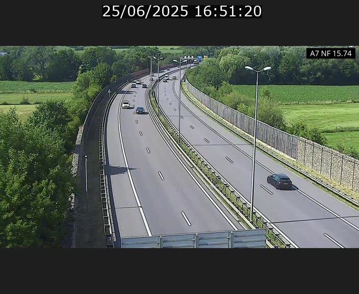 Caméra trafic Luxembourg - A7, Tunnel Mersch, entrée nord, direction Lorentzweiler