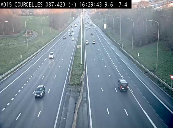 Webcam autoroute Belgique - Viesville - E42 direction Mons - BK 84.35