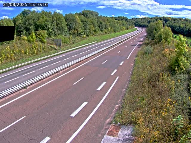 Webcam sur la N19 à Lyoffans. Vue orientée vers Vesoul