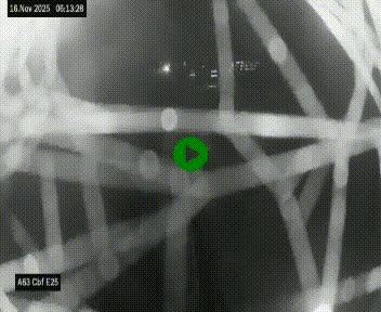 Webcam autoroute A63 en périphérie de Bordeaux au sud-est de la ville, en provenance du bassin d'Arcachon. Vue orientée vers Bordeaux