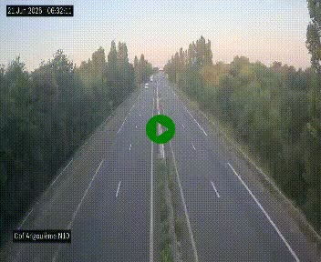 Webcam routière à la fin de la N10, en périphérique ouest d'Angouleme, proche de la jonction avec l'A10
