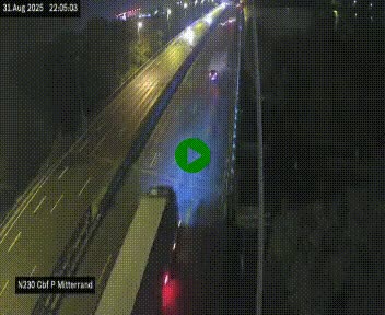 Webcam sur le périphérique de Bordeaux à l'est de la ville. Caméra située sur le Pont Mitterand sur la N230
