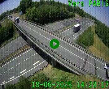 Clone of Caméra routière sur l'autoroute A20 au nord de Limoges, à la jonction avec la N520. Vue orientée vers Paris