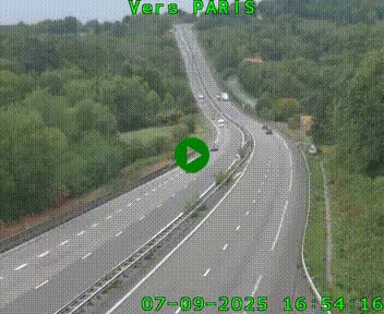 Caméra routière sur l'autoroute A20 à Bessines-sur-Gartempe. Vue orientée vers Paris