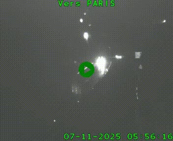 Caméra routière sur l'autoroute A20 à Bessines-sur-Gartempe. Vue orientée vers Paris