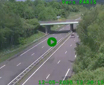 Caméra routière sur l'autoroute A20 au nord de Limoges, à la jonction avec la N520. Vue orientée vers Paris