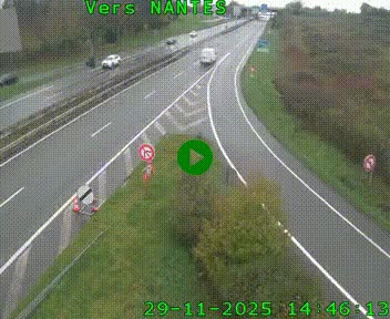 Webcam N147 au nord de Poitiers et à la jonction avec la A10