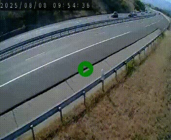 Caméra autoroutière France - A75, Engayresque, entre Millau et Séverac-le-Chateau, en direction de Montpellier