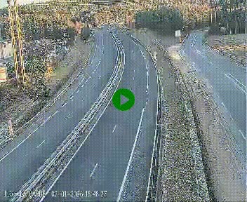 Caméra autoroute A75 à hauteur du col du rocher blanc en direction de Montpellier