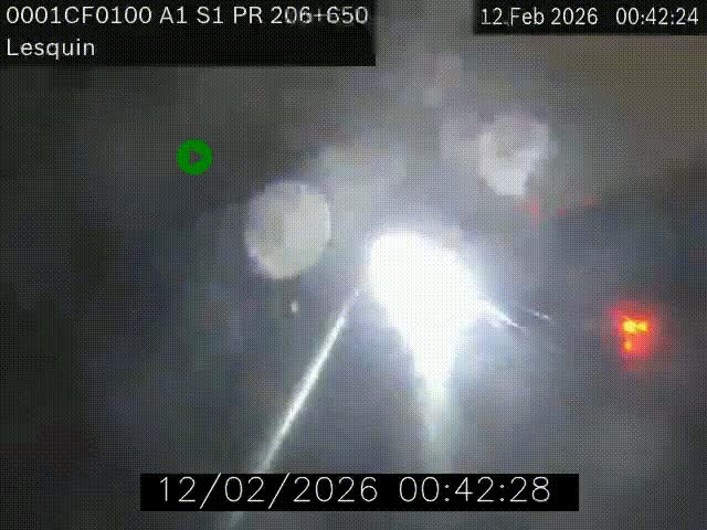 Webcam autoroute A1 à hauteur de Lesquin. Vue orientée vers Lille