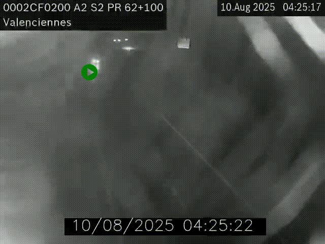 Webcam autoroute A2 à Valenciennes. Vue orientée vers Maubeuge et Mons (Belgique)