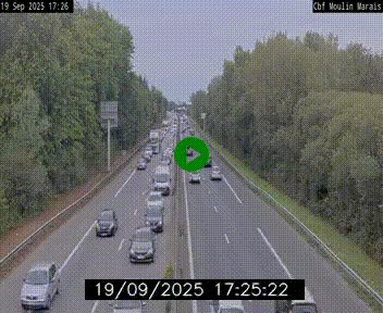 Webcam sur le périphérique de Nantes (N844) entre la Porte de Saint-Luce et la Porte d'Anjou, à l'est de la ville