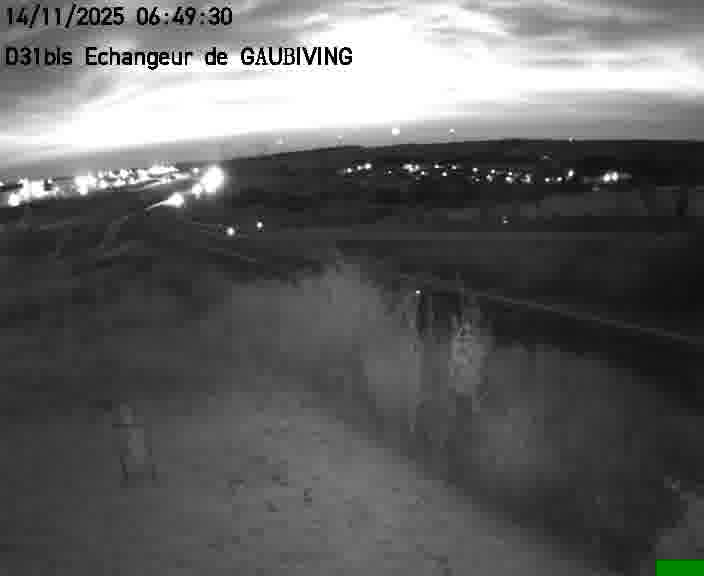 Dispositif d’observation sur D31bis (France) à Gaubiving, en direction de Sarreguemines, offrant une visualisation fiable des conditions de circulation.