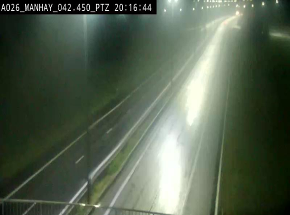 Webcam autoroute A26/E25 à hauteur de Manhay, à la jonction avec la N651 en direction de Liège - BK 42.4