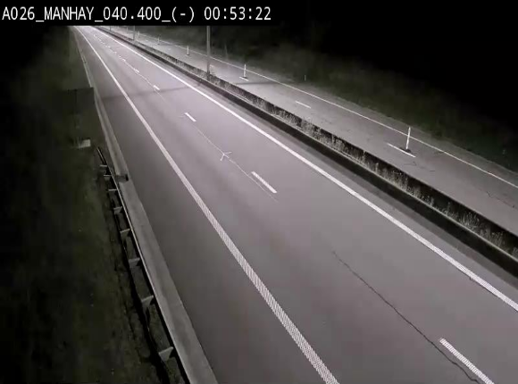Webcam autoroute A26/E25 à hauteur de Manhay, après la jonction avec la N651 en direction de Liège - BK 40.4