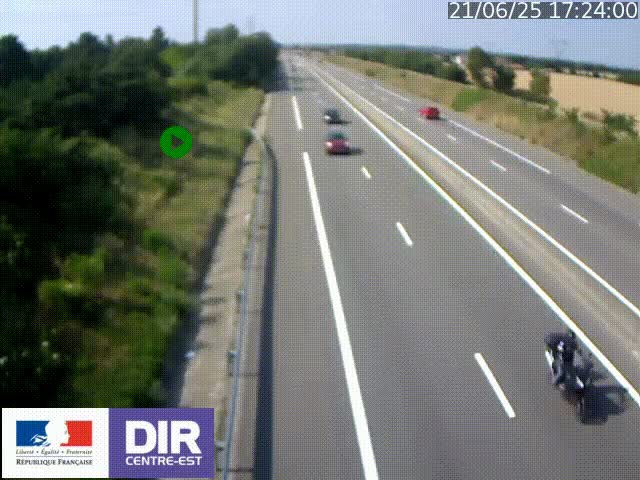 Webcam sur le contournement de Valence, sur la Nationale 7, à la jonction avec la N532, caméra orientée vers Grenoble