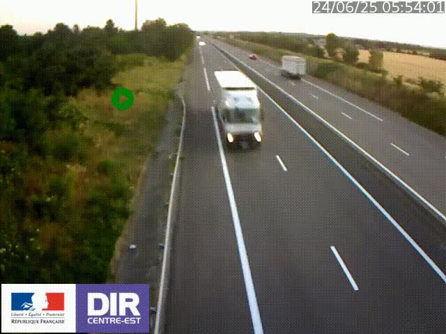 Webcam sur le contournement de Valence, sur la Nationale 7, à la jonction avec la N532, caméra orientée vers Grenoble