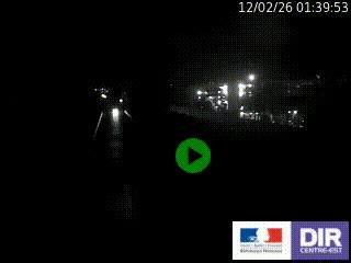 Webcam trafic au bout de l'A42, à la jonction avec le Boulevard Périphérique Nord de Lyon (D383) à Villeurbanne. Vue orientée vers Marseille