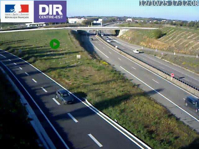 Webcam sur le contournement de Valence, sur la Nationale 7, caméra orientée vers Lyon