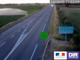 Webcam routière sur la RN7 à hauteur de Toulon-sur-Allier, entre Moulins et Vichy