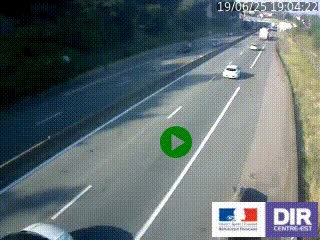 Caméra autoroutière sur l'A47 à hauteur de Givors, a proximité de Lyon. La webcam est orientée vers Lyon