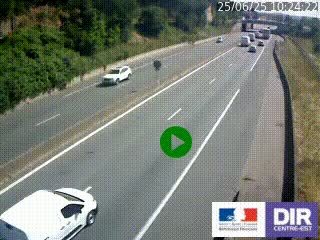 Caméra autoroutière sur l'A47 à hauteur de Givors, a proximité de Lyon. La webcam est orientée vers Lyon