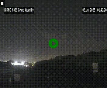 Webcam routière sur N338 à hauteur de Grand-Quevilly en périphérie de Rouen. Vue orientée vers Rouen
