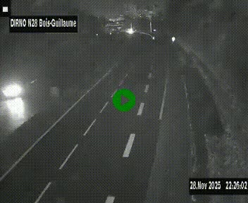 Webcam routière à hauteur de Bois-Guillaume en périphérie de Rouen. Vue orientée vers Rouen