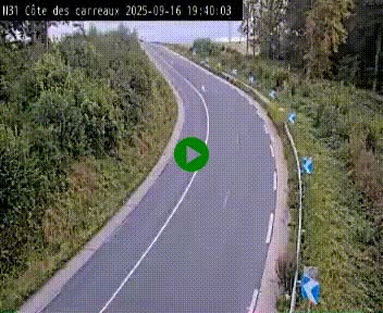 Webcam en haut de la Côte des Carreaux sur la N31 à Avesnes-en-Bray. Vue orientée vers Rouen