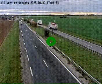 Webcam à hauteur de Vert-en-Drouais sur la N12, en périphérie de Dreux. Vue orientée vers Alençon