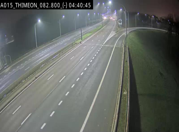 Caméra trafic Belgique - Thiméon - E42, jonction avec A54 (E420) direction La Louvière/Charleroi - BK 82.82