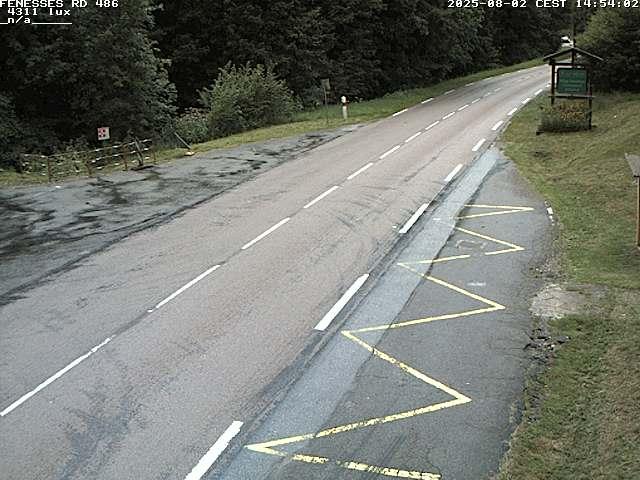 Webcam en haut du col des Fenesses, aussi appelé col du Ménil sur la D486 à 593 mètres d'altitude dans les Vosges