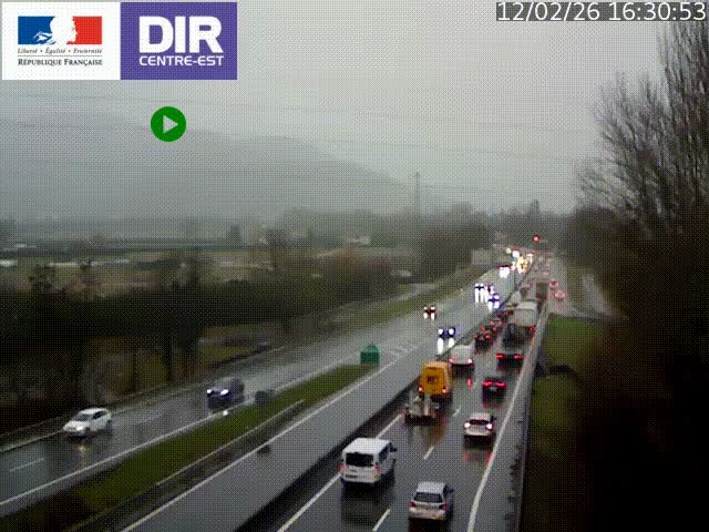 Caméra trafic à Meylan sur la Rocade-Sud de Grenoble en direction d'Aix-en-Provence