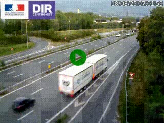 Caméra routière à hauteur de la sortie 15 Chambéry-centre au PK 4,103 en direction d'Albertville