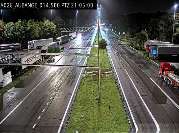 Webcam autoroute Belgique - Aubange - A28 direction Arlon - BK 14