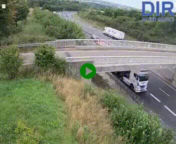 Webcam sur A84 à hauteur de Pont-Farcy, au niveau du pont autoroutier sur la Vire, au sud de Saint-Lô