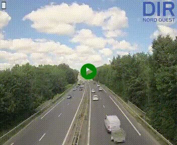 Webcam sur le périphérique de Caen (N814) à l'est de la ville, à Mondeville hauteur de la sortie 2, Presqu'île-Rives de l'Orne, au bout de l'autoroute A13