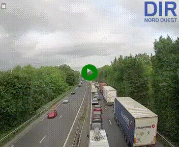Webcam sur le périphérique de Caen (N814) à l'est de la ville, à Mondeville hauteur de la sortie 2, Presqu'île-Rives de l'Orne, au bout de l'autoroute A13