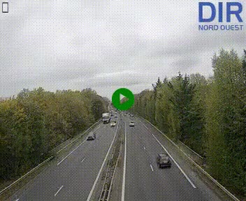 Webcam sur le périphérique de Caen (N814) à l'est de la ville, à Mondeville hauteur de la sortie 2, Presqu'île-Rives de l'Orne, au bout de l'autoroute A13