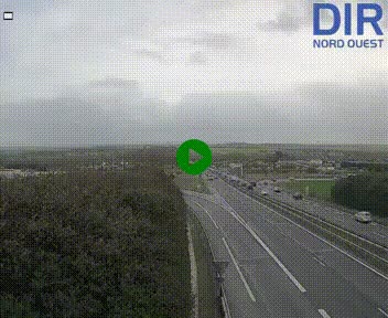 Webcam au début de l'A84 sur le périphérique Ouest de Caen (N814) à hauteur de la sortie 9, Porte de Bretagne