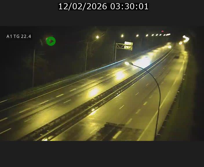 Traffic live webcam Luxembourg Flaxweiler - A1 direction Luxembourg - BK 22.4